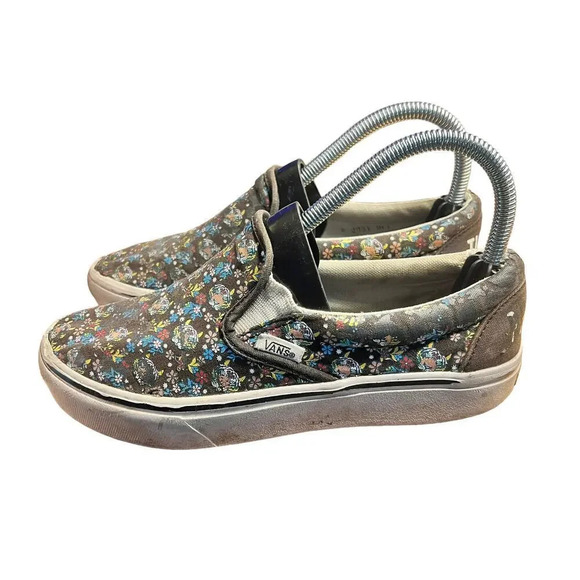 Vans x Discovery (Project CAT) Floral Canvas Slip-On Skate Shoe - Juniors Size 4 - Picture 8 of 13